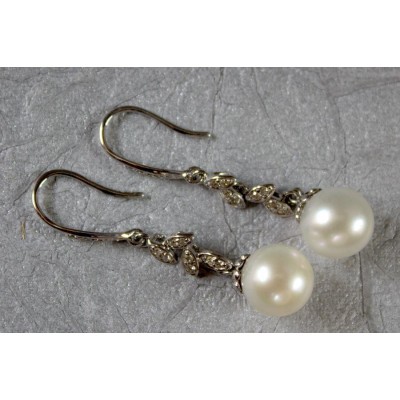 Pearl Drops with Diamonds